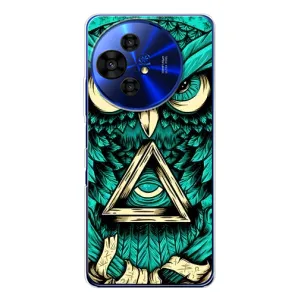 Чохли з принтом СОВИ для TCL 50 Pro NxtPaper (Зелена сова)
