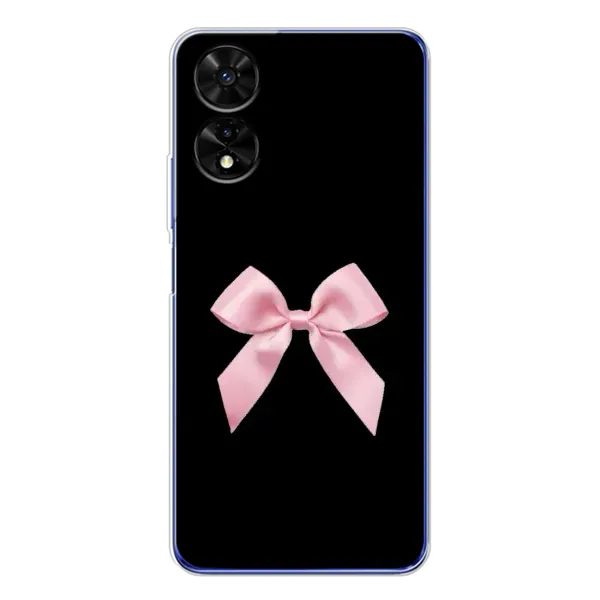 Чехол с рисунком «Бант на черном» для TCL 505
