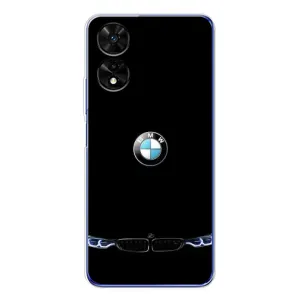 Силиконовый бампер с картинкой машины на TCL 505 (Черный BMW)