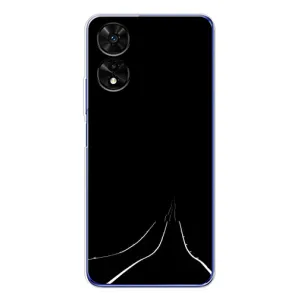Чехол с картинками на черном фоне для TCL 505 (Дорога)