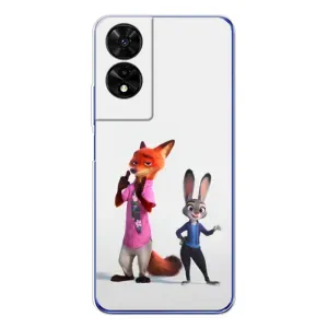Силиконовый чехол с принтом Зоотрополіс для TCL 505 (Джуди и Ник)