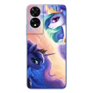 Чехол Unicorn на TCL 505 (Единорожки на тучках)