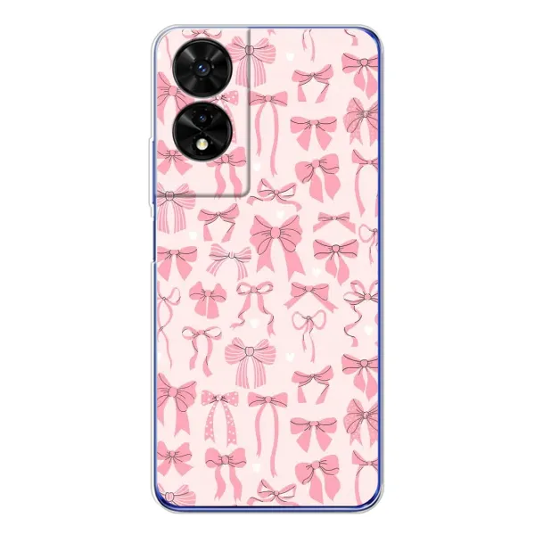 Чехол с рисунком «Фон бантики» для TCL 505