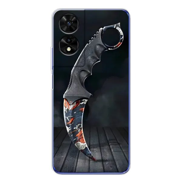 Чехол с рисунком «Кинжал КС ГО» для TCL 505 Чехол с рисунком «Кинжал КС ГО» для TCL 505
