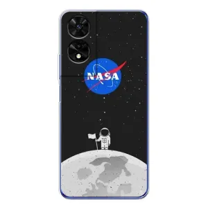 Силиконовый бампер с принтом "Наса" на TCL 505 (Космонавт NASA)