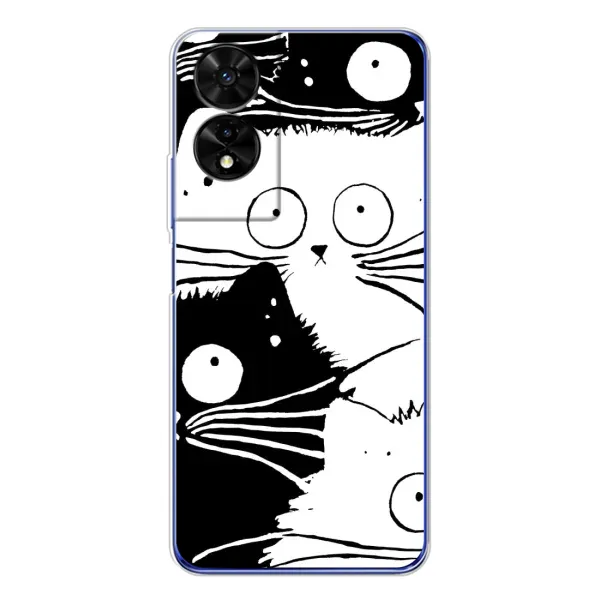 Чехол с рисунком «КОТИКИ» для TCL 505 Чехол с рисунком «КОТИКИ» для TCL 505