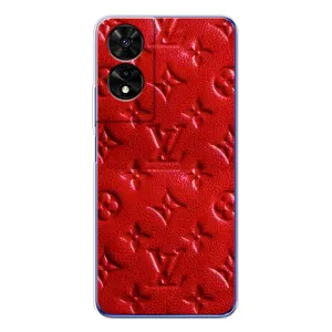 Текстурный Чехол Louis Vuitton для ТКЛ 505 (Красный ЛВ)