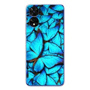 Силиконовый бампер с картинкой животных для TCL 505 (Крылья бабочек)