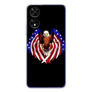 Чехол Флаг USA для TCL 505 (Крылья США)
