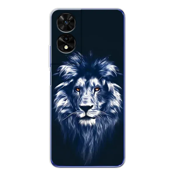 Чехол с рисунком «Лев - синий» для TCL 505 Чехол с рисунком «Лев - синий» для TCL 505