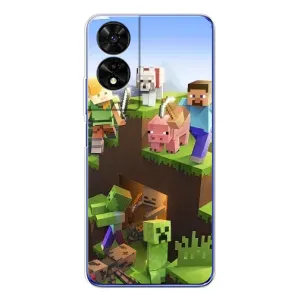 Чехлы для TCL 505 (Персонажи Майн Крафт) (Майн-крафт)