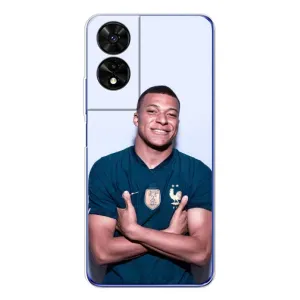 Чехол (TPU) с Футболистом на TCL 505 (Мбаппешичка)