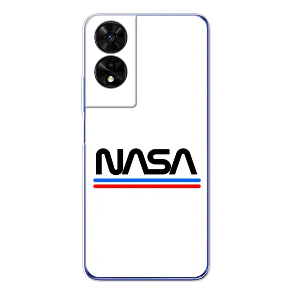 Чехол с рисунком «NASA на белом фоне» для TCL 505 Чехол с рисунком «NASA на белом фоне» для TCL 505