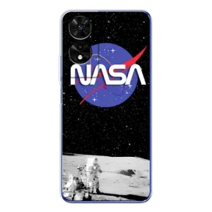 Силиконовый бампер с принтом "Наса" на TCL 505 (Nasa на луне)