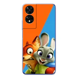 Чехлы ЗВЕРОПОЛИС для TCL 505 (Ник и Хопс)
