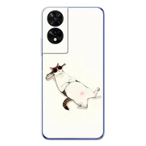 Чехол на тематику: Коты для TCL 505 (Отдых)