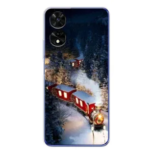 Силиконовый бампер на рождество для TCL 505 (Поезд)