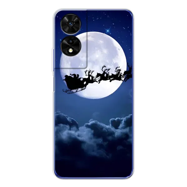 Чехол с рисунком «Санта - луна» для TCL 505
