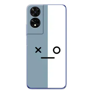 Силиконовые Чехлы (смешные стикеры) для TCL 505 (Серо-белый)