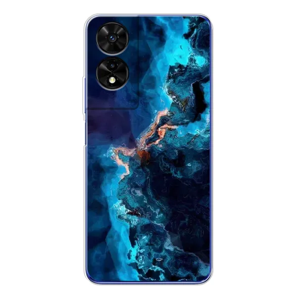 Чехол с рисунком «Синий мрамор» для TCL 505 Чехол с рисунком «Синий мрамор» для TCL 505
