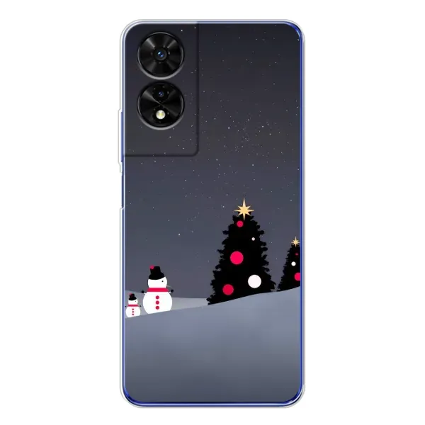 Чехол с рисунком «Снеговички» для TCL 505 Чехол с рисунком «Снеговички» для TCL 505