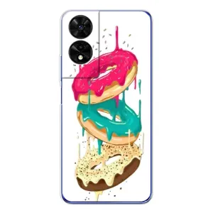 Чехол с изображением вкусной еды для TCL 505 (Сочные пончики)