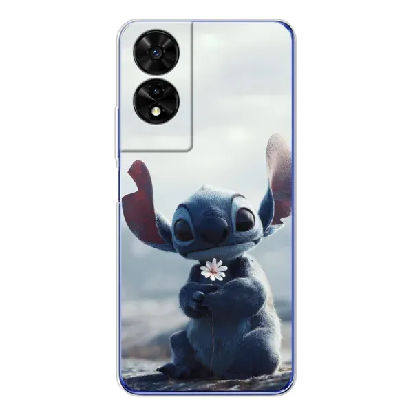 Чехол с рисунком «Стич с цветочком» для TCL 505