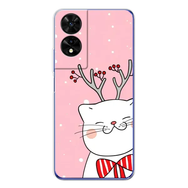 Чехол с рисунком «Зимний кот» для TCL 505 Чехол с рисунком «Зимний кот» для TCL 505