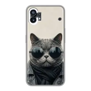 Чехол с рисунком «Модный кот» для TCL NxtPaper 70 Pro