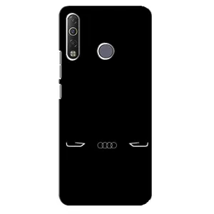 Силиконовый бампер с картинкой машины на TECNO Camon 12 Air CC6 (Силует Audi)