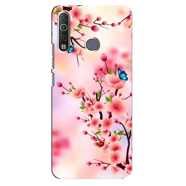 Чехол с рисунком «Бабочки на сакуре» для TECNO Camon 12 Air CC6 Чехол с рисунком «Бабочки на сакуре» для TECNO Camon 12 Air CC6