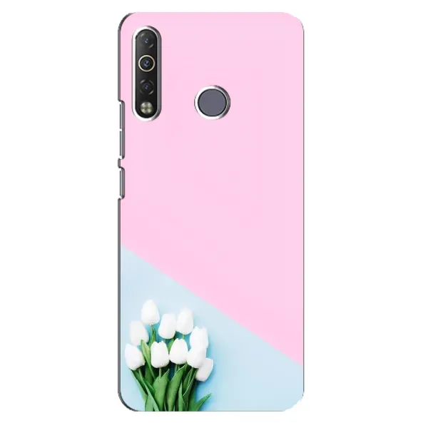 Чехол с рисунком «Белые тюльпаны» для TECNO Camon 12 Air CC6 Чехол с рисунком «Белые тюльпаны» для TECNO Camon 12 Air CC6