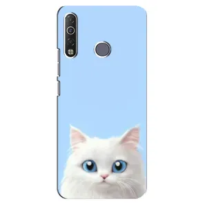 Чехол на тематику: Коты для TECNO Camon 12 Air CC6 (Белый кот)