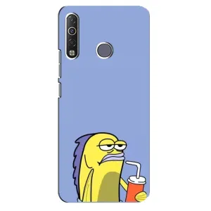 Бампер с принтом Мемы для TECNO Camon 12 Air CC6 (Безразличие)