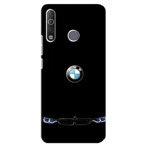 Силиконовый бампер с картинкой машины на TECNO Camon 12 Air CC6 (Черный BMW)