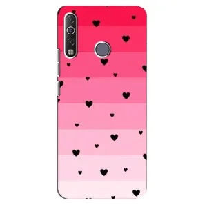 Чехлы с тематикой "Маленькие Сердечки" на TECNO Camon 12 Air CC6 (Чорные сердечки)