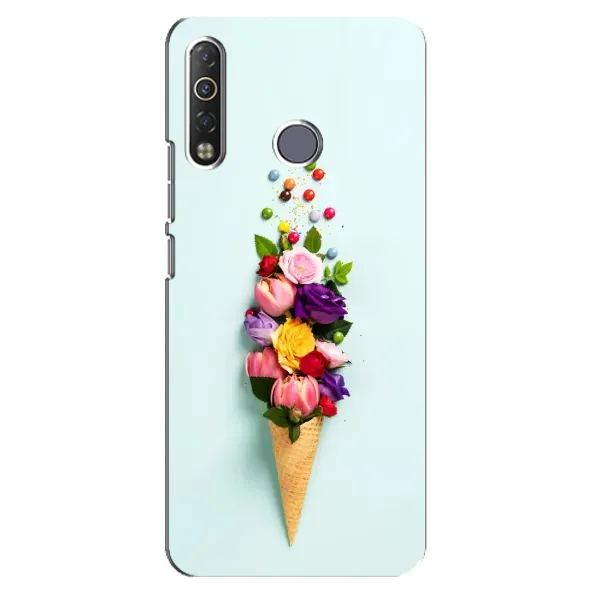 Чехол с рисунком «Цветок-мороженное» для TECNO Camon 12 Air CC6 Чехол с рисунком «Цветок-мороженное» для TECNO Camon 12 Air CC6