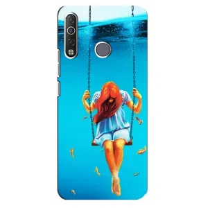 Чохол Стильні дівчата на TECNO Camon 12 Air CC6 (Дівчина на гойдалці)