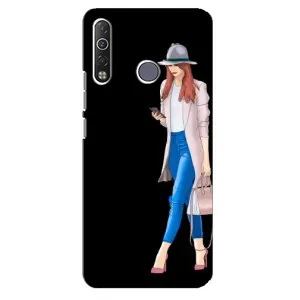 Чохол з картинкою Модні Дівчата TECNO Camon 12 Air CC6 (Дівчина з телефоном)