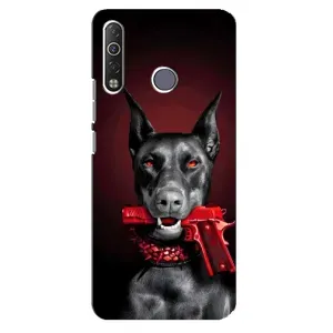 Чехол ДОБЕРМАН для TECNO Camon 12 Air CC6 (Доберман злой)