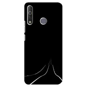 Чехол с картинками на черном фоне для TECNO Camon 12 Air CC6 (Дорога)