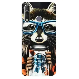 Силиконовый Чехол с Енотами на TECNO Camon 12 Air CC6 (Енот в очках)
