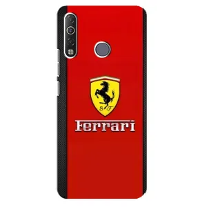 Силиконовый бампер с картинкой машины на TECNO Camon 12 Air CC6 (Ferrari Logo)