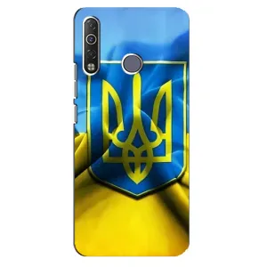 Чехол с картинкой (Патриотический ГЕРБ) на TECNO Camon 12 Air CC6 (Герб и Флаг Украины)