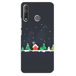 Силіконовий бампер на різдво для TECNO Camon 12 Air CC6 (Місто зимове)