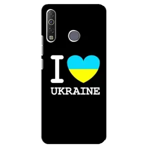 Чехол с Украинской символикой на Техно Камон 12 Ейр (I Love Ukraine)