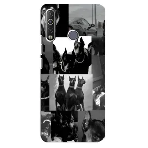 Чехол ДОБЕРМАН для TECNO Camon 12 Air CC6 (Коллаж Доберман)