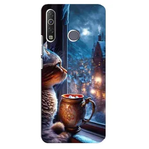 Чехлы на Новый Год TECNO Camon 12 Air CC6 (Кот новогодний)