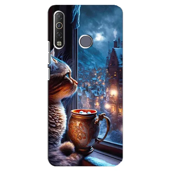 Чехол с рисунком «Кот новогодний» для TECNO Camon 12 Air CC6 Чехол с рисунком «Кот новогодний» для TECNO Camon 12 Air CC6