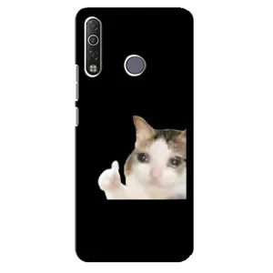 Бампер с принтом Мемы для TECNO Camon 12 Air CC6 (Кот в слезах)
